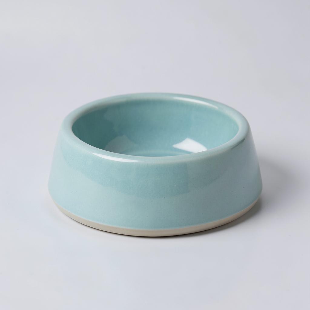 Ceramic Slow-Feed Bowl on a plain background